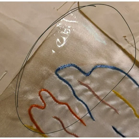 Vintage Silk Embroidered Asian Bird Duck Peacock Art Picture. Set of 2 - Picture 4 of 12